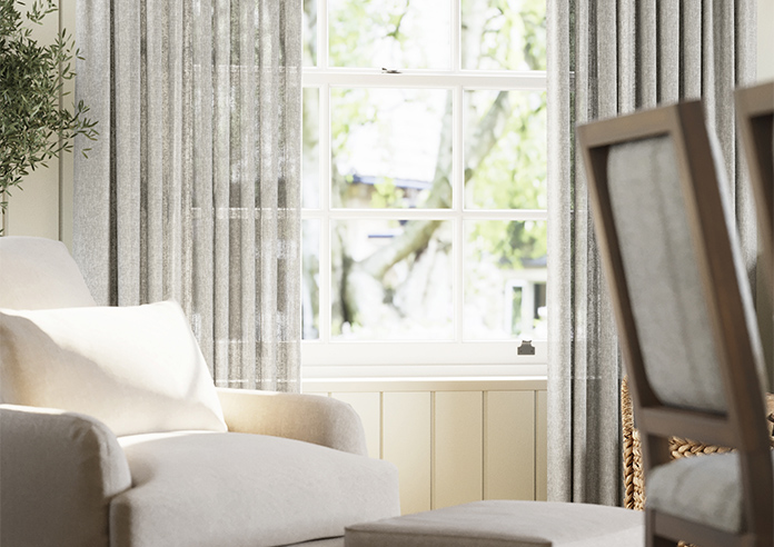 Pescara Voile, Fossil Grey - Made to Measure Curtains - Image 5